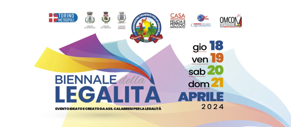 Biennale della Legalità, dal 18 al 21 aprile 2024 a Pianezza, Alpignano e Caselette